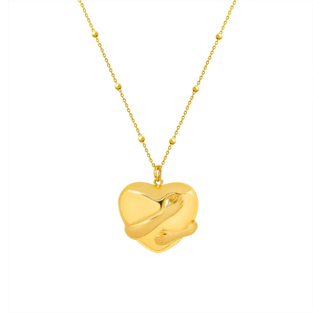 

Factory Good Price Hand Pendant Necklaces 18K Gold Plated Stainless Steel Jewelry