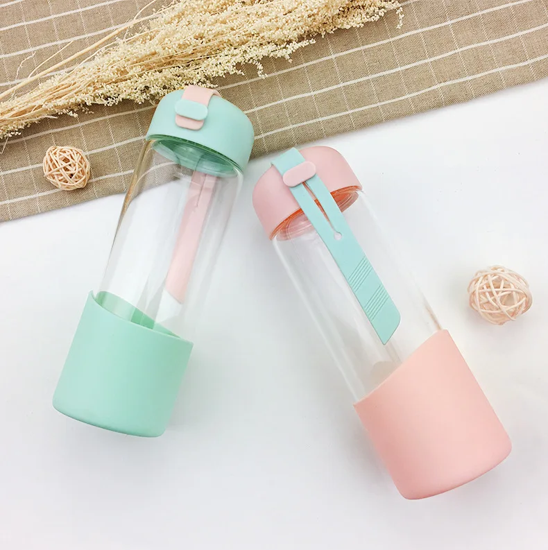 

Mikenda Newest Beauty High Borosilicate Glass Bottle Water Bottle New Product, As picture