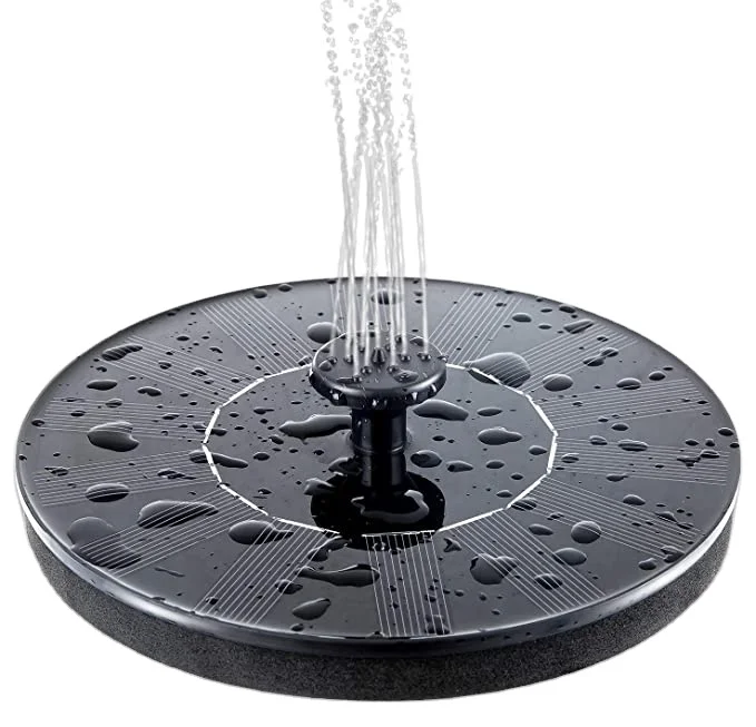

Solar Bird Bath Fountain Pump, Upgrade 1.4W Solar Fountain with 4 Nozzle, Free Standing Floating Solar Powered Water Fountain P