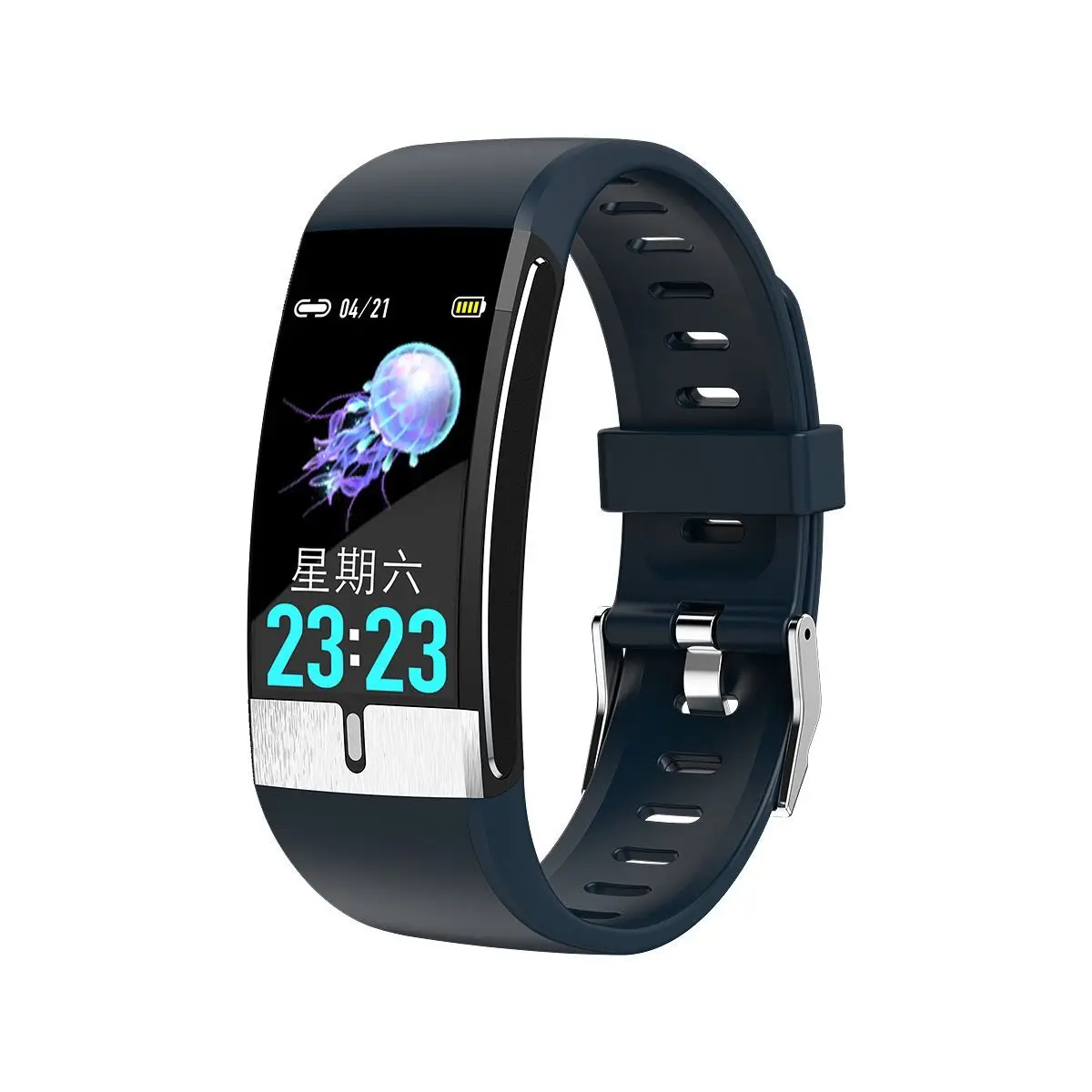 

E66 Body Temperature ECG PPG Smart Bracelet Fitness Tracker Heart Rate Monitor Al Medical Diagnosis Smart Watch VS T1