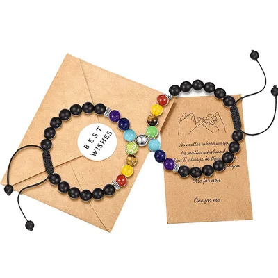 

Couple Attraction Matching Long Distance Relationship Best Friends Gift Natural Stone Magnetic Bracelets, Picture shows