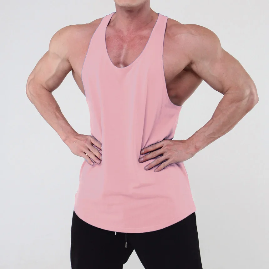 Sports Vest Men's Solid Color Versatile Sleeveless Herringbone Running Training Suit Fitness Clothes
