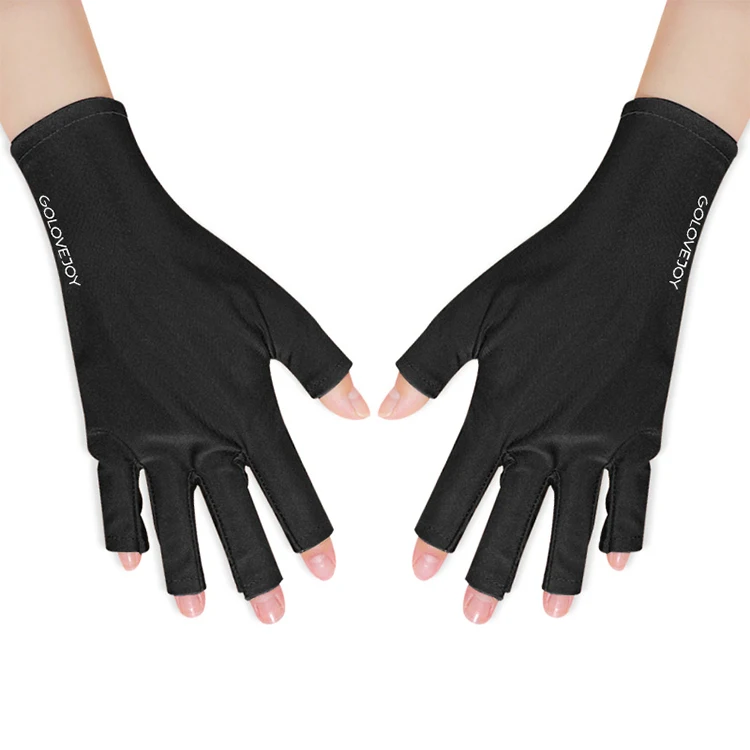 

Hot Selling Nail Art Open Toed Polish Tips Anti Ultraviolet Uv Shield Sunblock Gel Protection Nail Gloves Anti Uv Manicure Glove