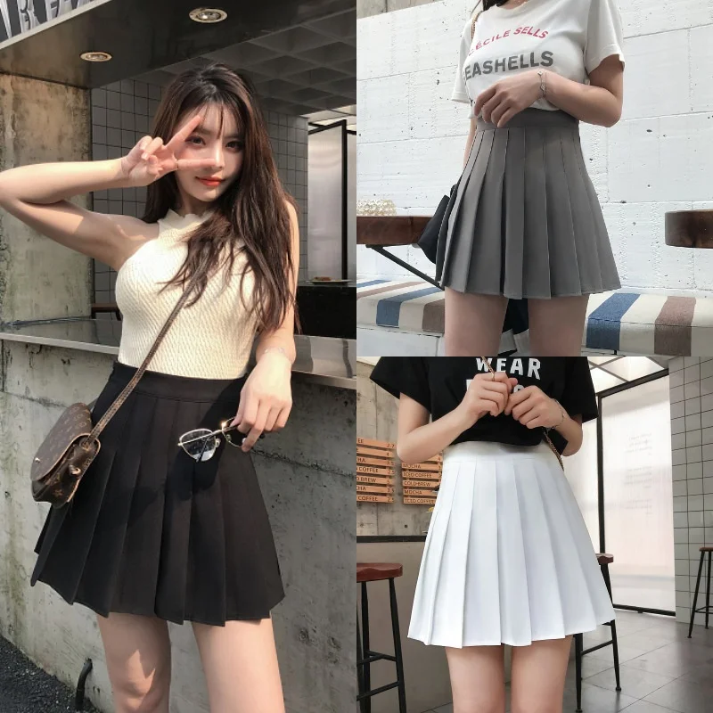 

Hot Selling Fashion Summer Skirts Women Pleated Mini Short Zipper Skirt, 9 colors