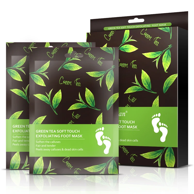 

Wholesale 40ml/pair Green Tea Exfoliating Foot Mask