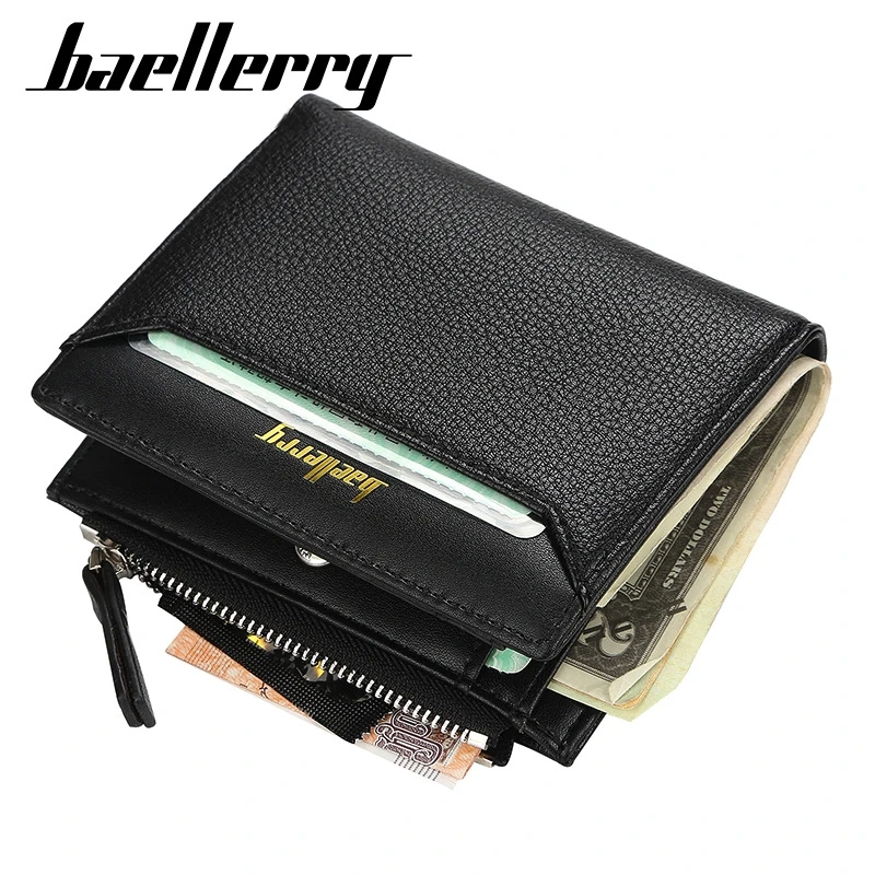 

Men's Short Wallet Multi-card Thin Section Zipper Buckle Purse, Customized color