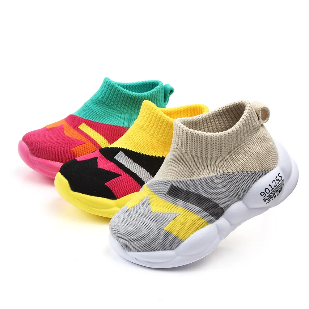 

Latest Fashional Slip On Kids Toddler Child Baby Socks Shoes 2021, 3 colors as for pictures