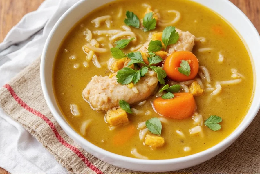 Spice harmony in chicken soup