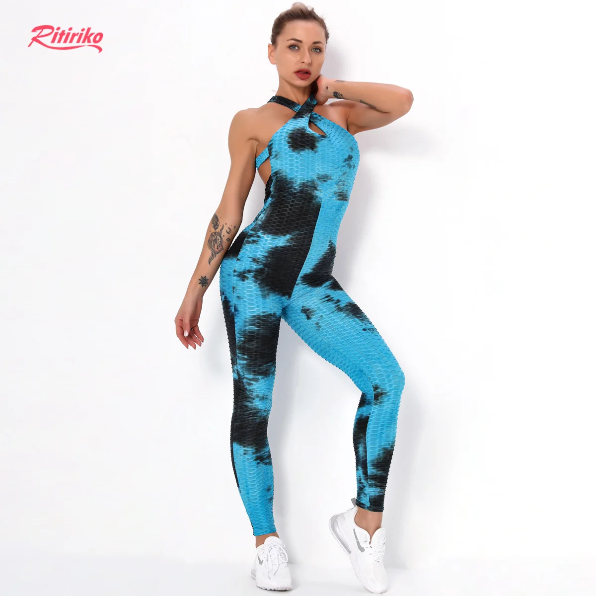 

Clothing Vendor Wholesale Gymwear Tie Dye Workout Bra Tiktok Leggings One Piece Bodysuit Tracksuits For Women Yoga Jumpsuit