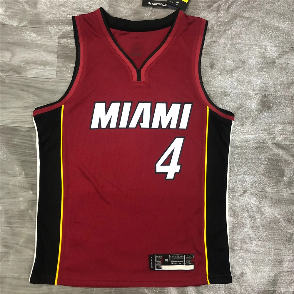 

2021 Latest Jordan's Miami Team Basketball Jersey Jimmy Butler #22 Wade #3 # 6 Heat Press Uniform Custom Name and Number, As picture