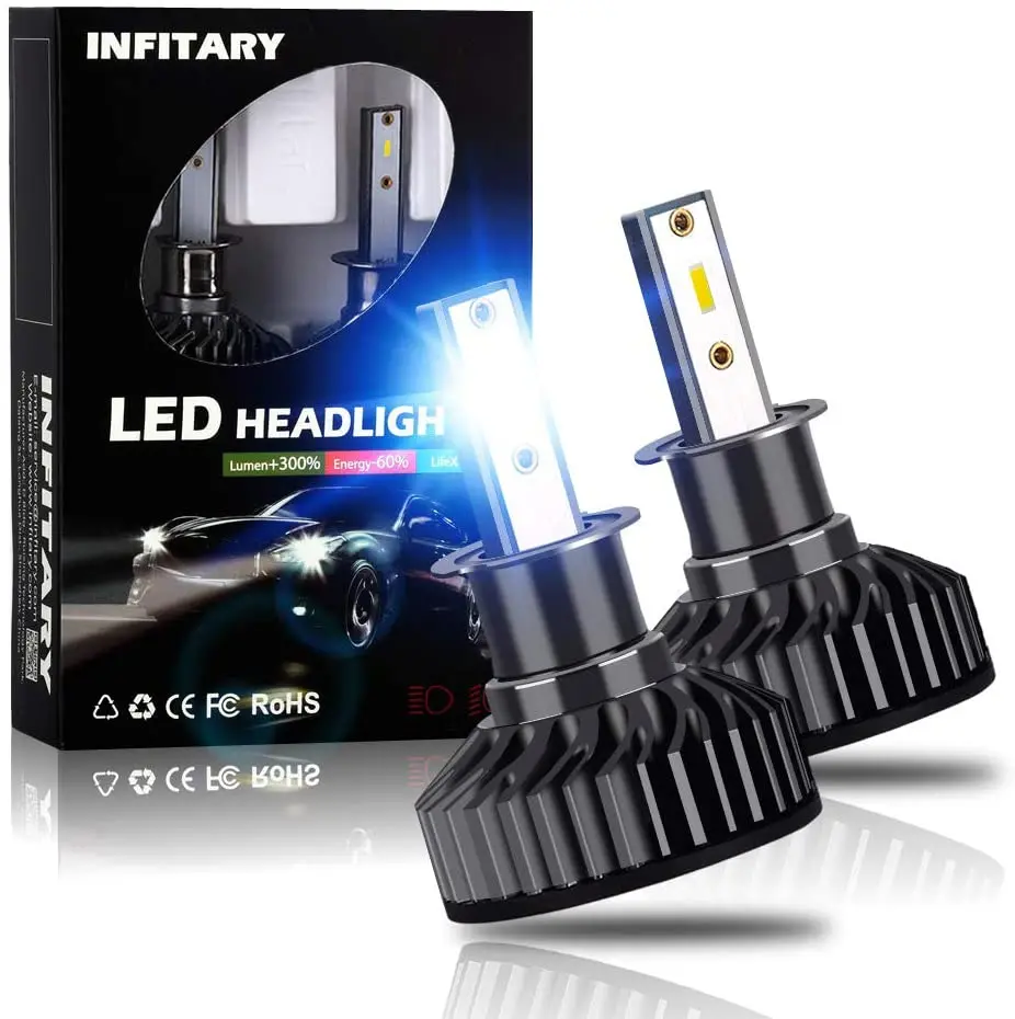 

USA Free Shipping INFITARY H3 LED Headlight Bulb Conversion Kit All-in-One 10000LM 6500K High Low Beam Car Motorcycle Fog Light