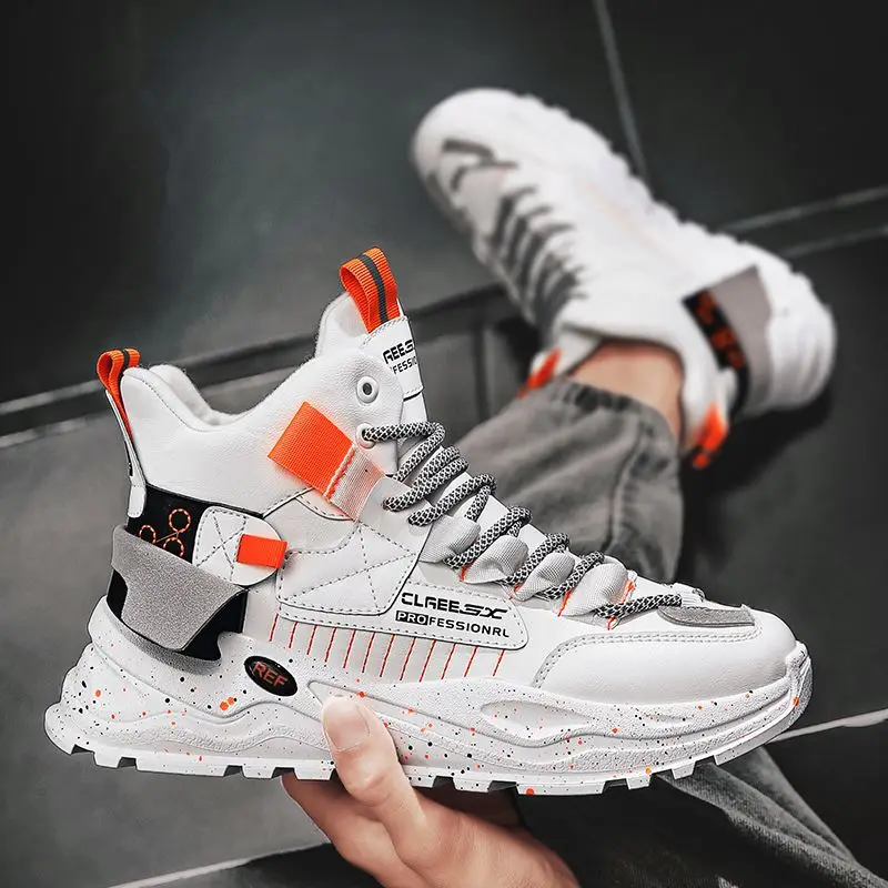 

Wholesale spring new arrival fashion design custom logo male trainers breathable mesh upper casual mens sneakers shoes, Optional