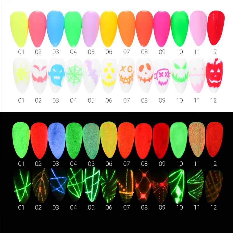 

Nail Art Painting Gel Halloween Luminous Painting Liner Gel 2 Colors Glow in the Dark Gel Polish