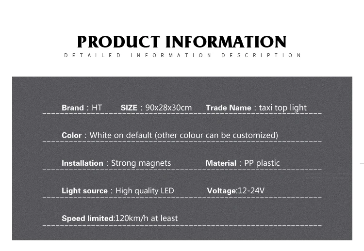 CE quality super bright taxi top roof advertising light box