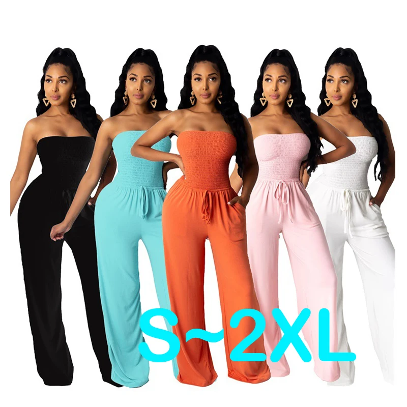 

Custom Breathable Fashion Sleeveless Womens One Piece Jumsuits For Women Sexy New Spring Summer Womens 2021 Jumpsuit s