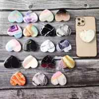 

Marble Pattern Phone Stand Heart Shape Cell Phone Universal Grip Stand Popping Phone Sockets