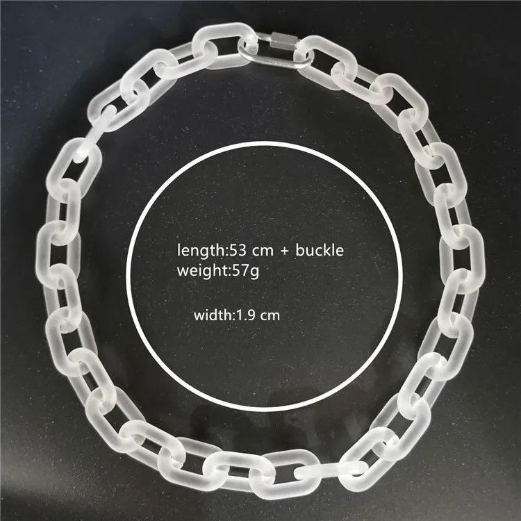 

2020 fashion 6 styles stock matte clear women cuban link chain necklace