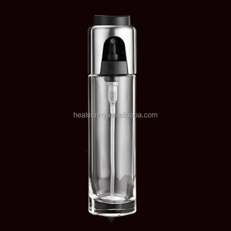 

Custom Olive oil pourer Oil Spray Bottles Stainless Steel Refillable Oil Sprayer with glass Bottle