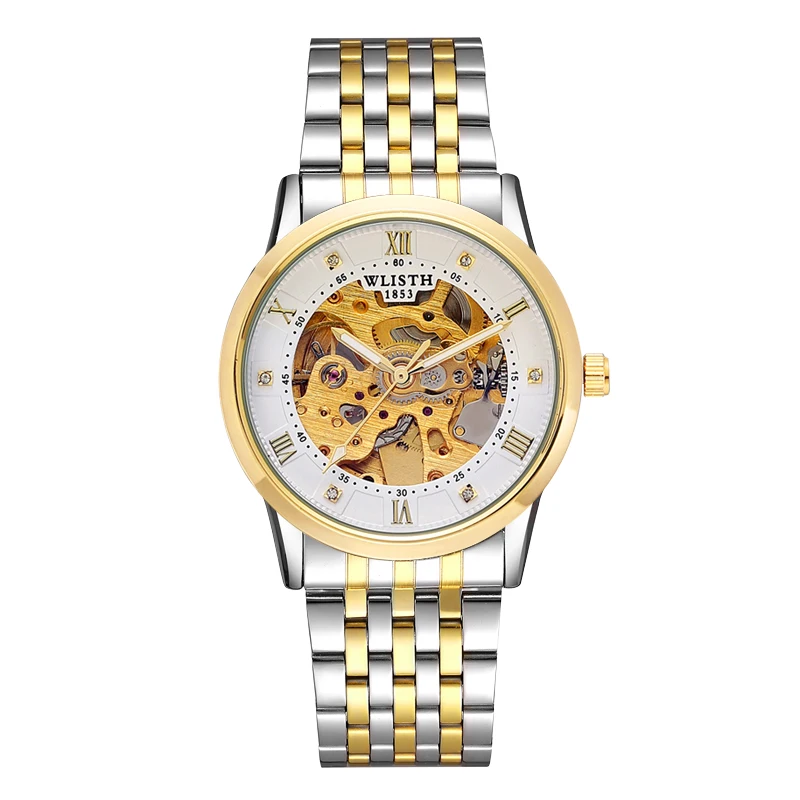 Luminous hands  watches men wrist with Mechanical movement Automatic watch (MOQ 2PCS,Can Mix color)