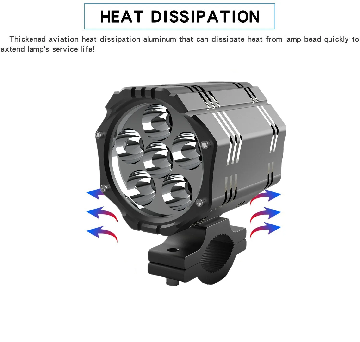 New Arrival Motorcycle Led Headlight,Front Work Universal Modified