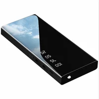 

Amaozn hot sael 10000 mah glass mirror digital display wireless charger power bank