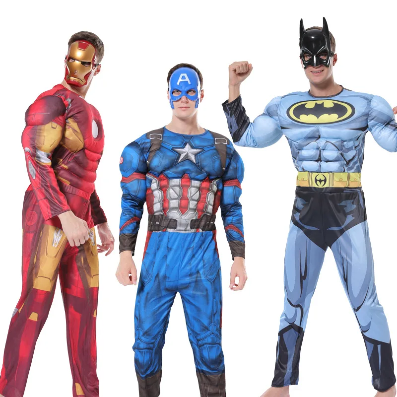 

Wholesale Custom Halloween Party Bat Ironman Cosplay Costumes For Men