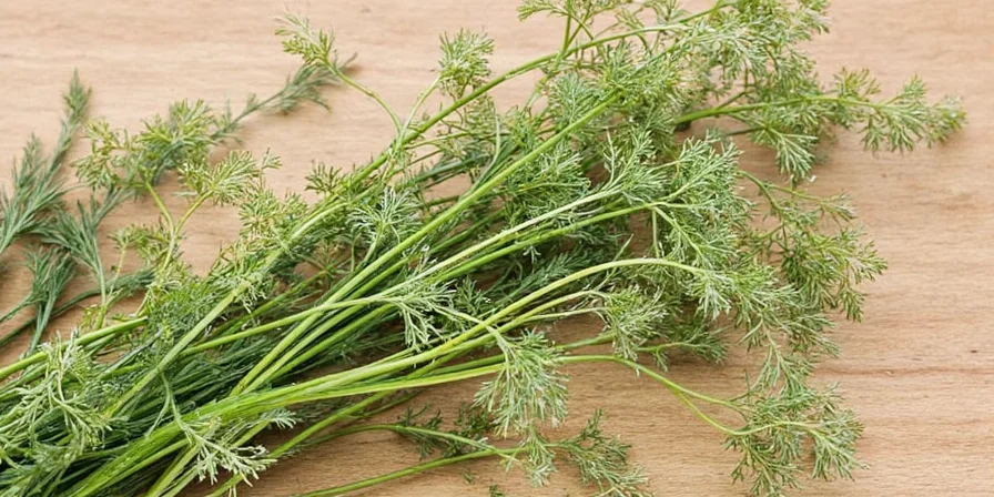 Dill weed flowers on the plant
