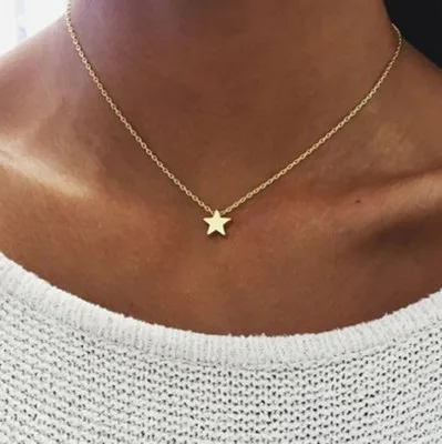 

Trendy Dainty Star Charm Pendant Choker Necklace Hot Selling Jewelry Thin Chain Necklaces