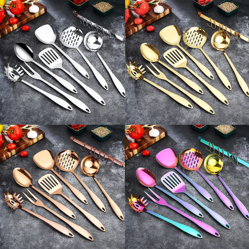

Titanium Stainless Steel Kitchenware Set Kitchen Cooking Tools Utensils Set