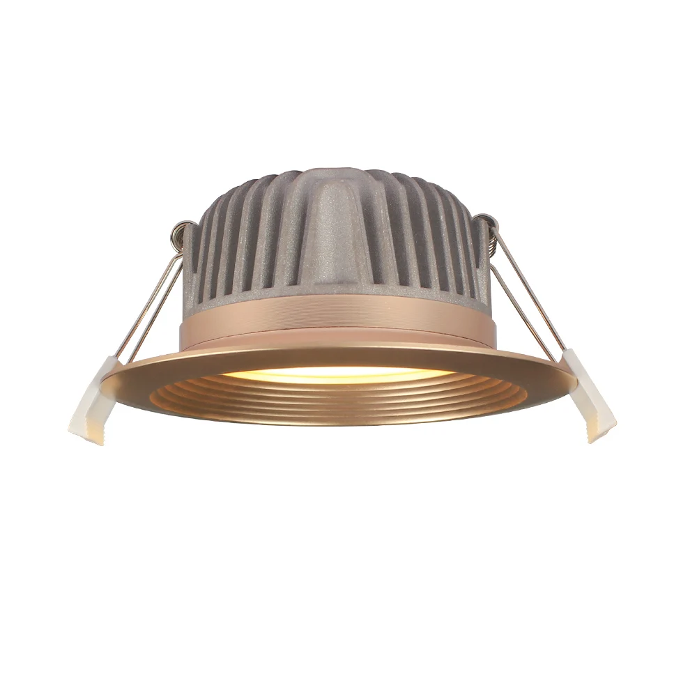 Aisilan TD1002 White/Gold Indoor Spot light Cheap Price for Bedroom Kitchen Round Recessed Lamp LED Downlight
