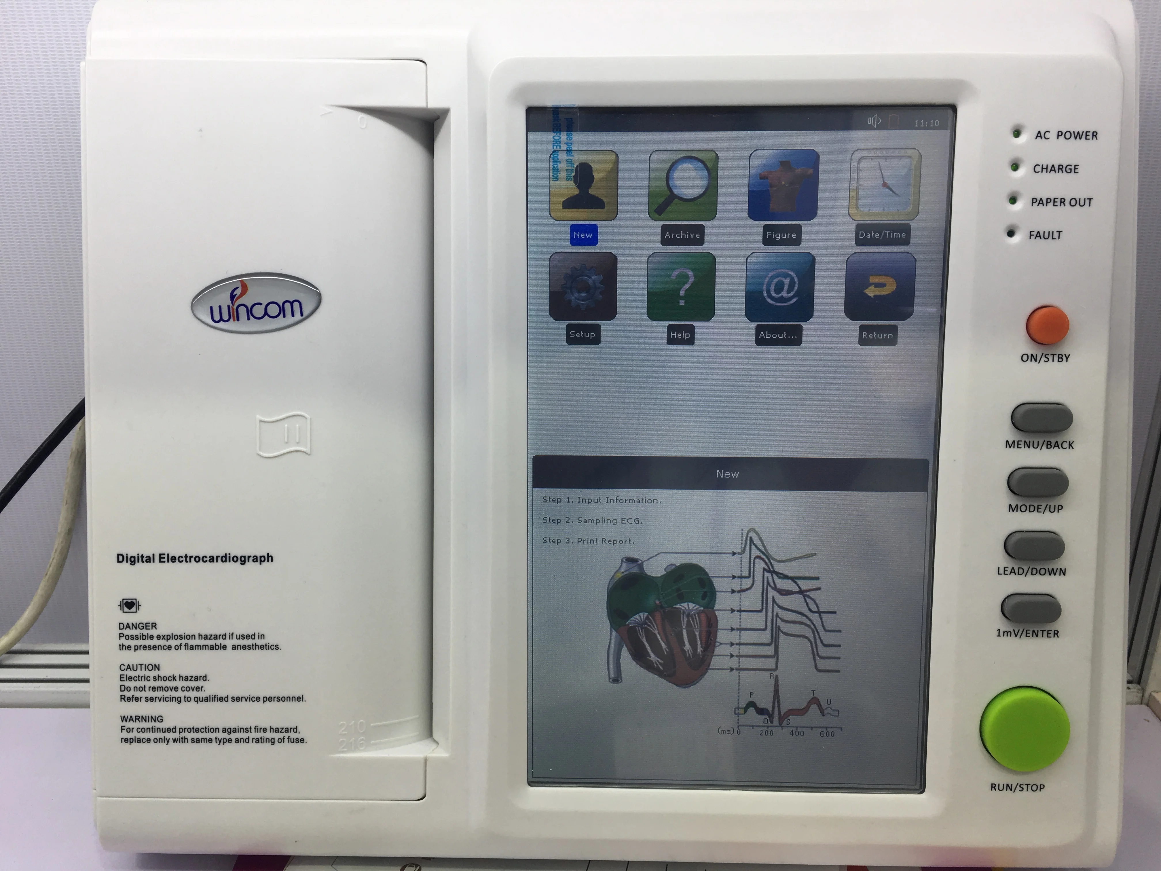Digital 12 Channels Eletrocardiograph ECG Machine Price with Touch Screen