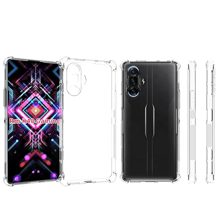 

For Xiaomi Redmi K40 Gaming Transparent Clear Soft Tpu Anti Shock Case Cover