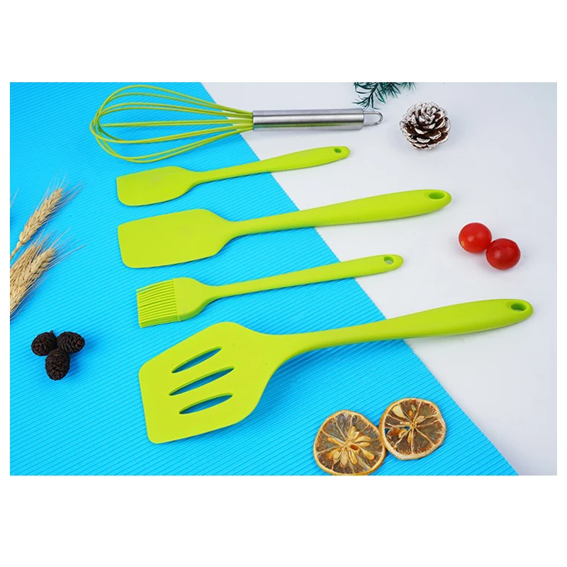 

Kitchen Utensils Holder Silicone Kitchen Spoon Set Utensil Portable Camp Safe And Sustainable Kitchen Utensil, 6 colors