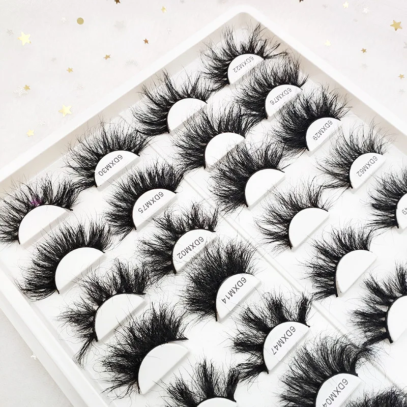 

Wholesale 25Mm Mink Eyelashes 5D Eyelash Packaging With Eyelash Mascara