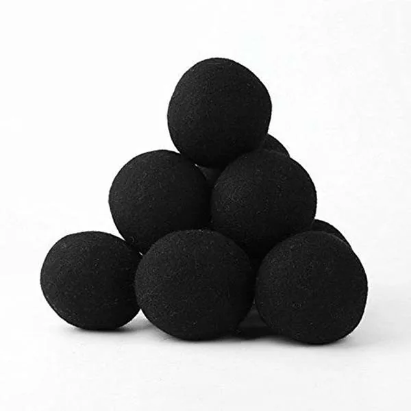 Organic Black and Charcoal Wool Dryer Balls