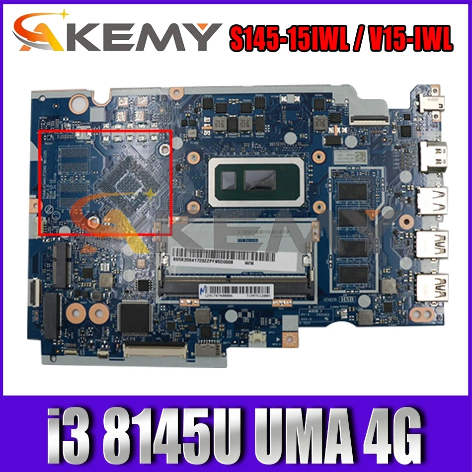 

For Ideapad S145-15IWL / V15-IWL portable motherboard NM-C121 with CPU i3 8145U UMA 4G FUR 5B20S41719 Test OK Mainboard