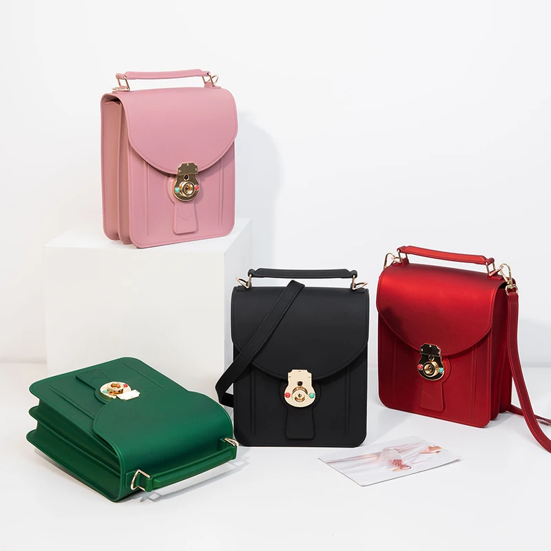 

2021 Fashion Solid Color Mini Lock Chain Ladies Shoulder Messenger Purse And Handbags Elegant Women Hand Bags Ladies, 6 colors