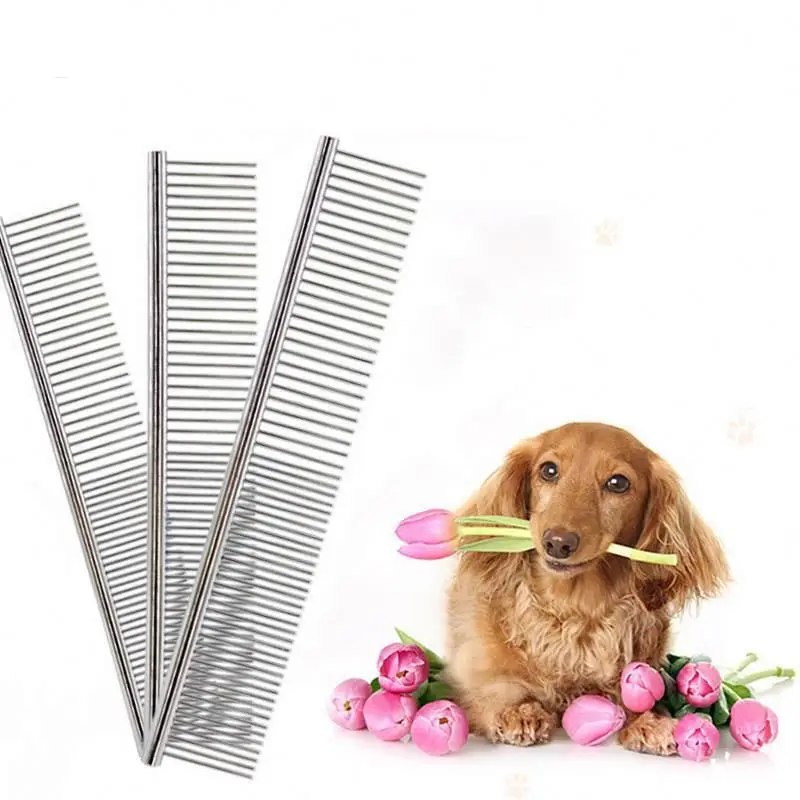 

Hot Selling Hairdressing and Cleaning Products Stainless Steel Dog Cutting Comb Pet Dematting Comb, Customized color