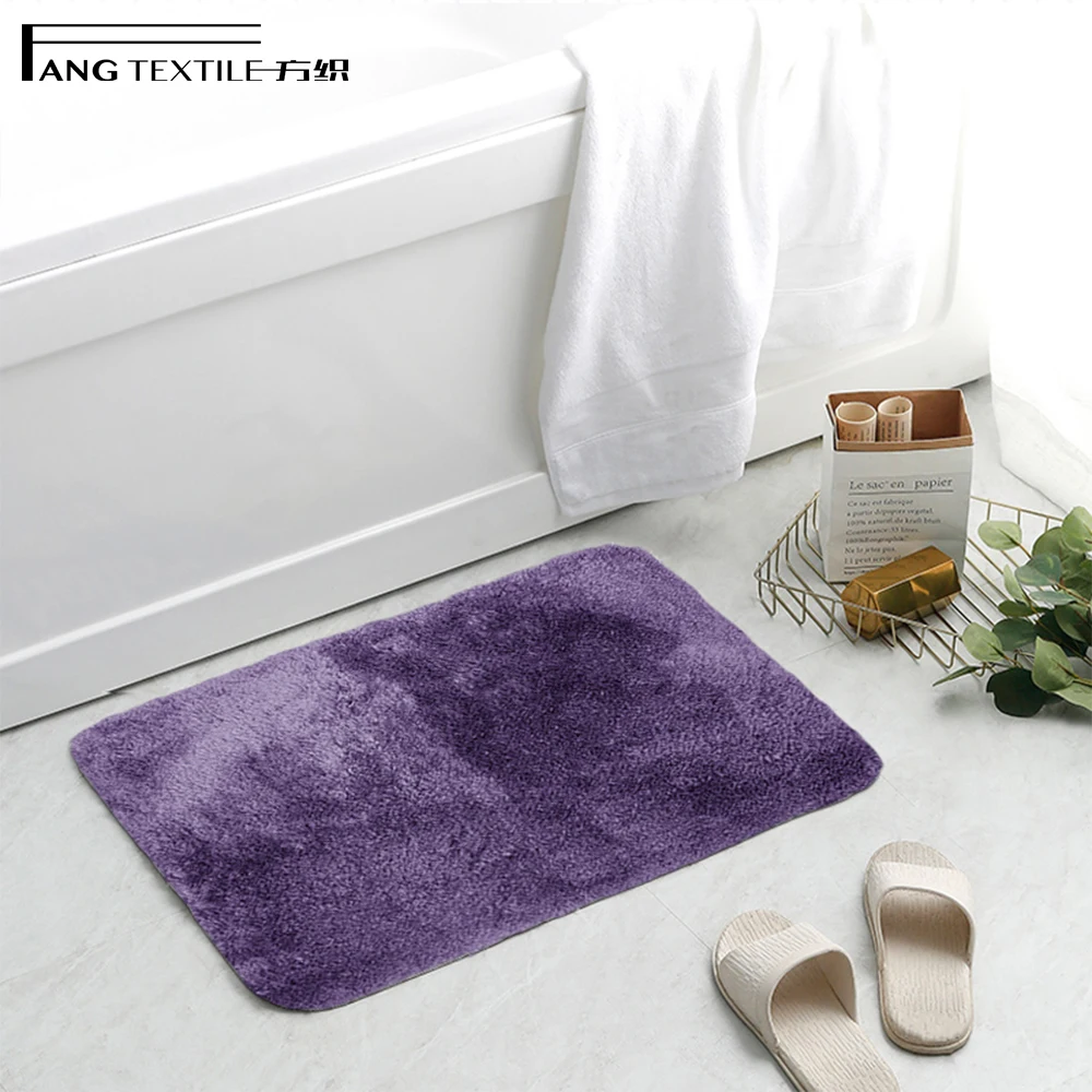 

Luxury Anti Slip Latex Microfiber Polyester Soft Fluffy Bath Mats For Tub