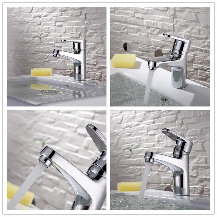 Factory supplier high-ranking brass body zinc alloy handle shower room hot cold basin faucet