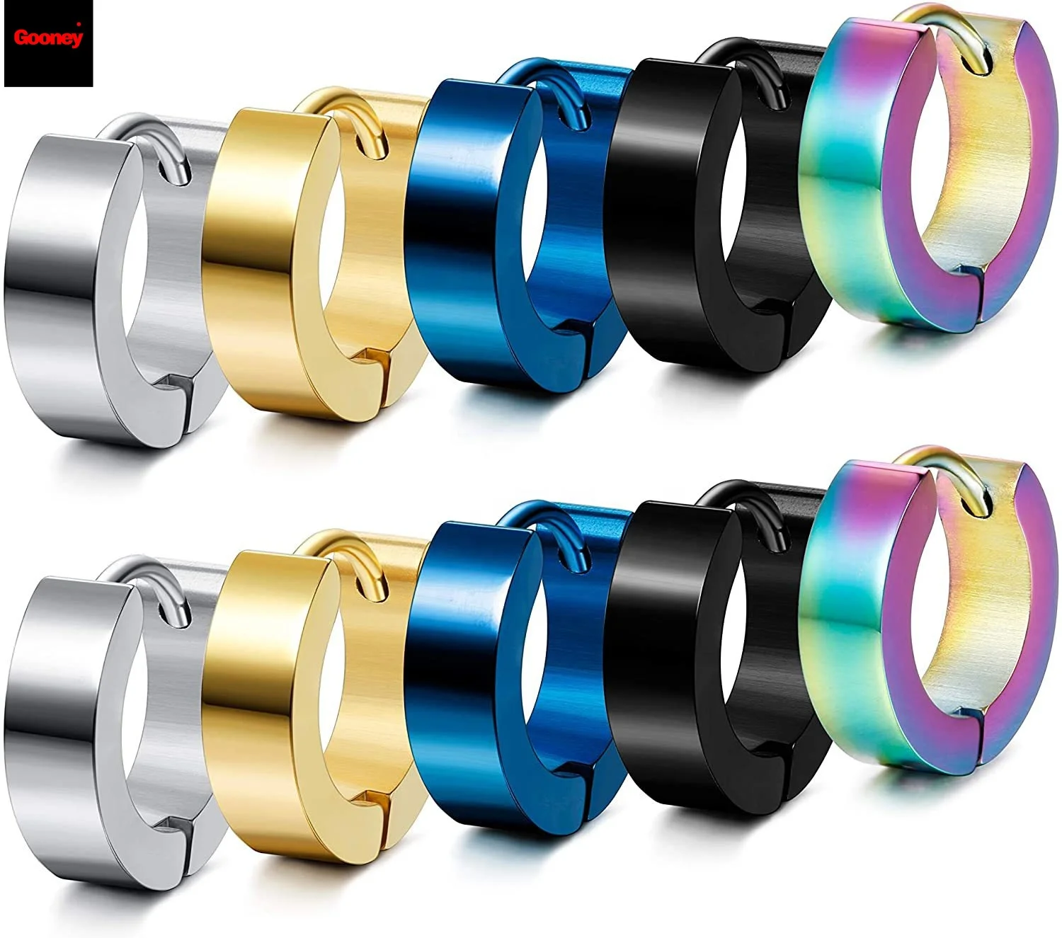 

2021 Custom Wholesale Unisex Fashion Accessories Gold Plated Drop Ear Ring Jewellery Stainless Steel Jewelry Hoop Earrings, Customized color