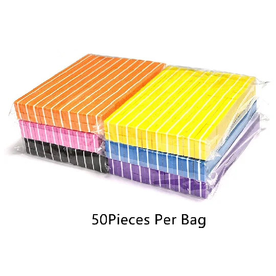 

50 Pack Manicure Pedicure Tools Nail Polish Art Dust Collector Eva Pad Blocks 2021 New Arrival, Multiple-choice