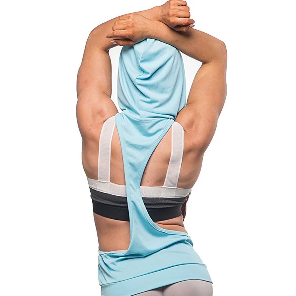 

OEM service custom logo women french terry sleeveless backless pullover kangaroo hoodie women yoga tops, As picture