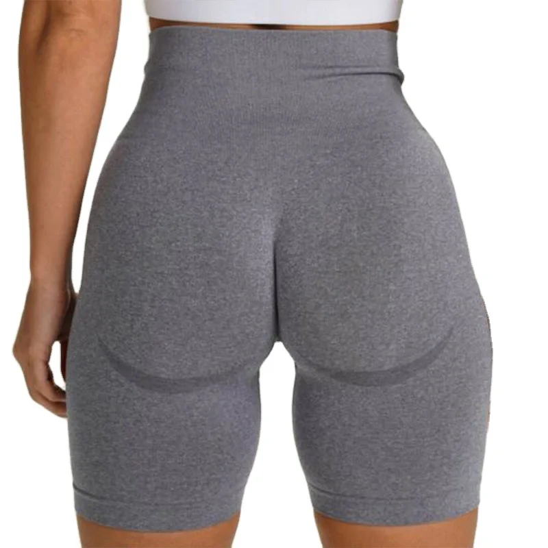 

Seamless knitted hip sexy fitness gym sports yoga shorts for women, Picture shows