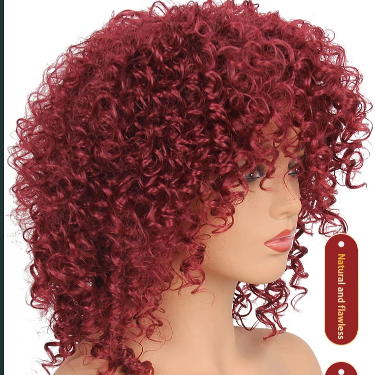 

3pcs moq brazilian thin skin cruly hair afro kinky synthetic wig