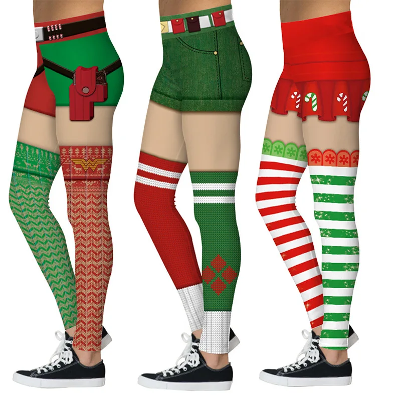 Buy Cheap Christmas Patterned Leggings 