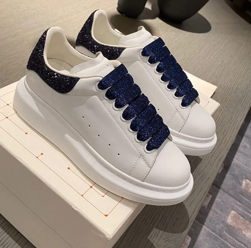 

wholesale 2021 new design Allexandermcqueen shoes high quality genuine leather platform women's fashion sneakers, 5colors