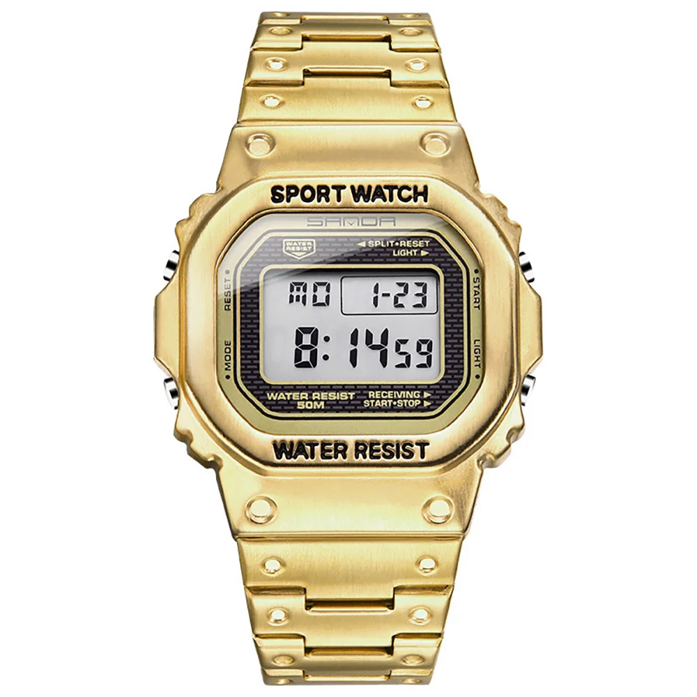 

waterproof alloy fashion wrist ultra thin digital sports watch, Multi colors