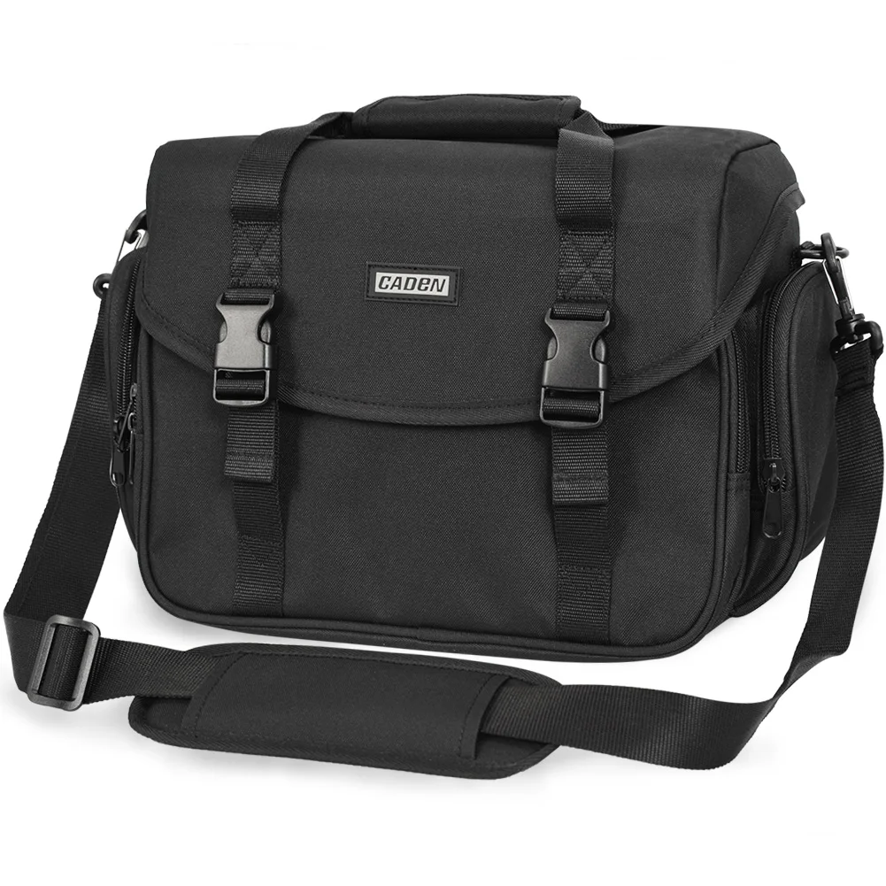 

CADEN D13 hot selling cheap large capacity popular canvas multi function DSLR camera shoulder bag for Canon or sony, Black