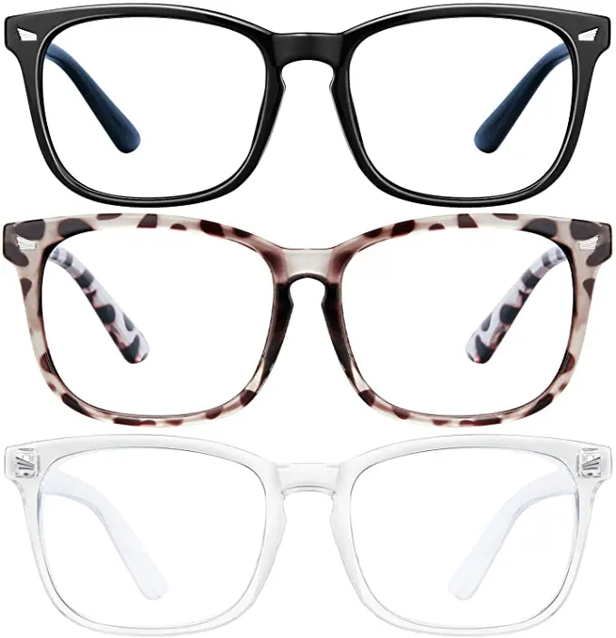 

Square Frame Anti-Blue Light Blocking Glasses Computer Game Glasses for Women Men